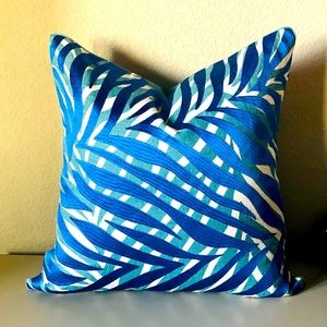 Blue and Turquoise Iosis Paris Pillow